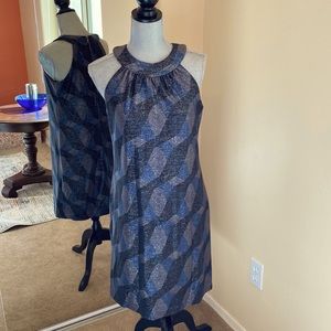Elie Tahari Black/blue/gray with subtle metallic sheen.Excellent condition, sz 6